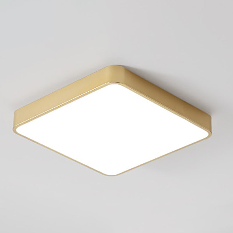 Minimalist LED Flush Mount Ceiling Light Golden Geometry Ceiling Lamp with Acrylic Shade