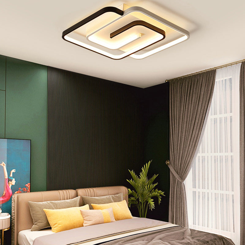 Modern Style Flush Mount Ceiling Light Minimalist LED Geometry Ceiling Lamp