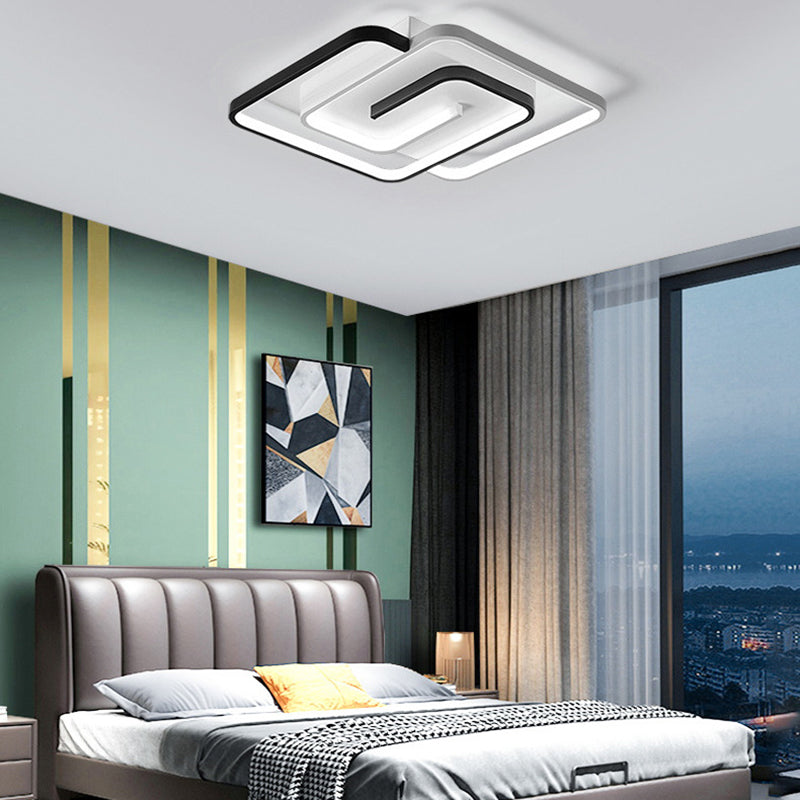Modern Style Flush Mount Ceiling Light Minimalist LED Geometry Ceiling Lamp