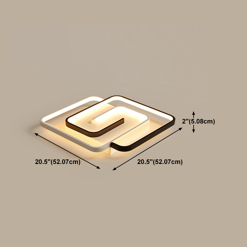 Modern Style Flush Mount Ceiling Light Minimalist LED Geometry Ceiling Lamp
