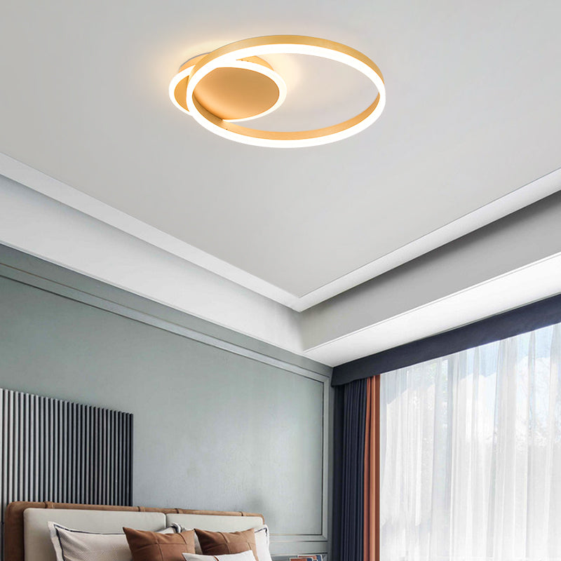 Round Simplicity Lighting Fixture LED Flush Mounted Ceiling Lights with Acrylic Shade