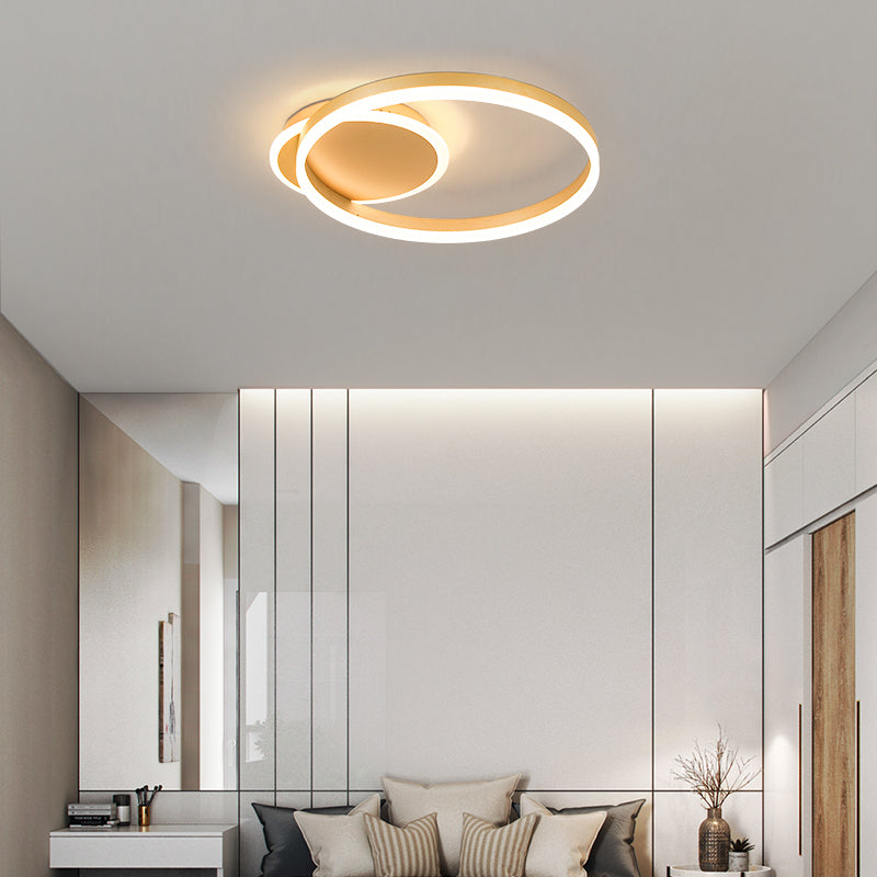 Round Simplicity Lighting Fixture LED Flush Mounted Ceiling Lights with Acrylic Shade