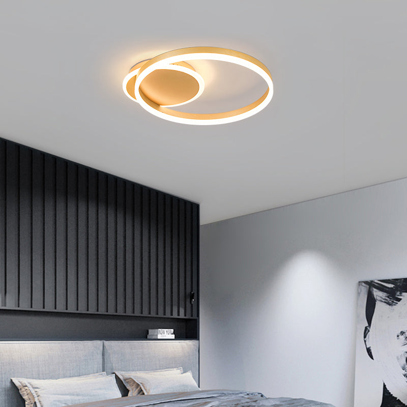 Round Simplicity Lighting Fixture LED Flush Mounted Ceiling Lights with Acrylic Shade
