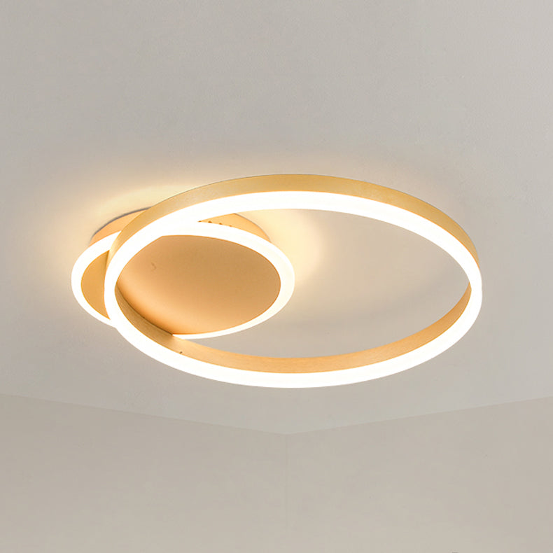 Round Simplicity Lighting Fixture LED Flush Mounted Ceiling Lights with Acrylic Shade
