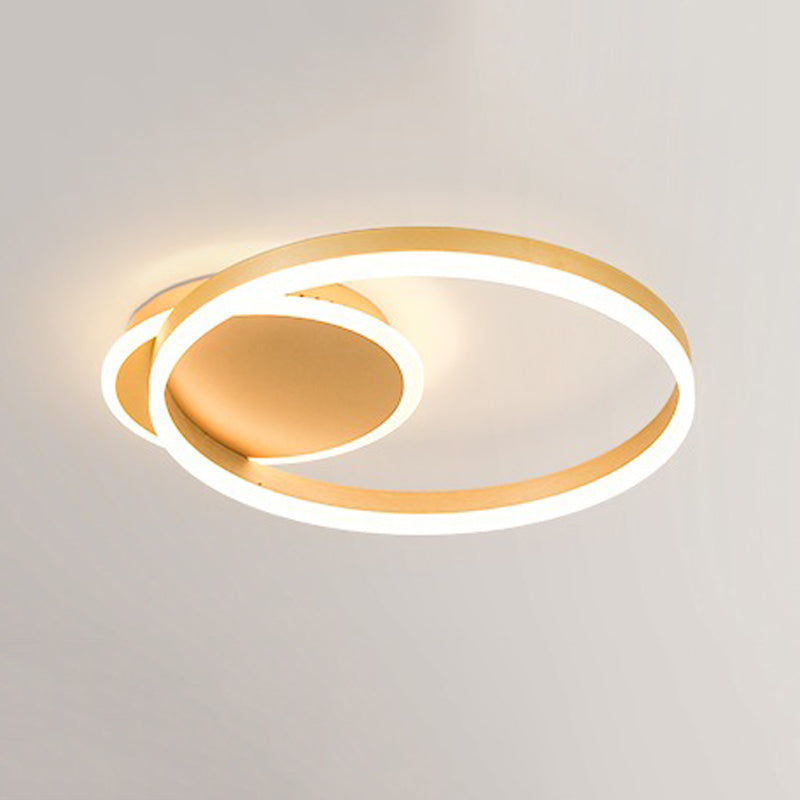 Round Simplicity Lighting Fixture LED Flush Mounted Ceiling Lights with Acrylic Shade
