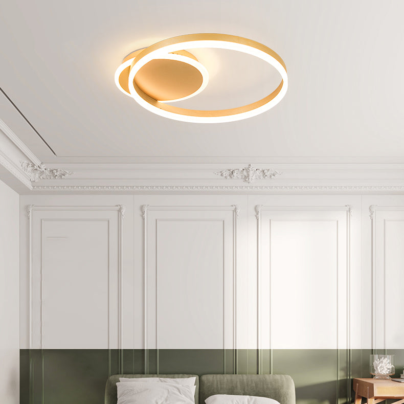 Round Simplicity Lighting Fixture LED Flush Mounted Ceiling Lights with Acrylic Shade