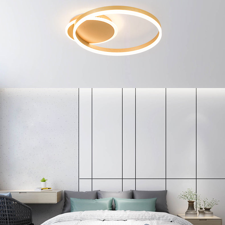 Round Simplicity Lighting Fixture LED Flush Mounted Ceiling Lights with Acrylic Shade