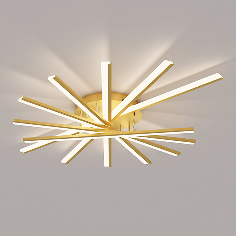 Sputnik Design LED Flush Mounted Ceiling Lights Simplicity Lighting Fixture for Bedroom