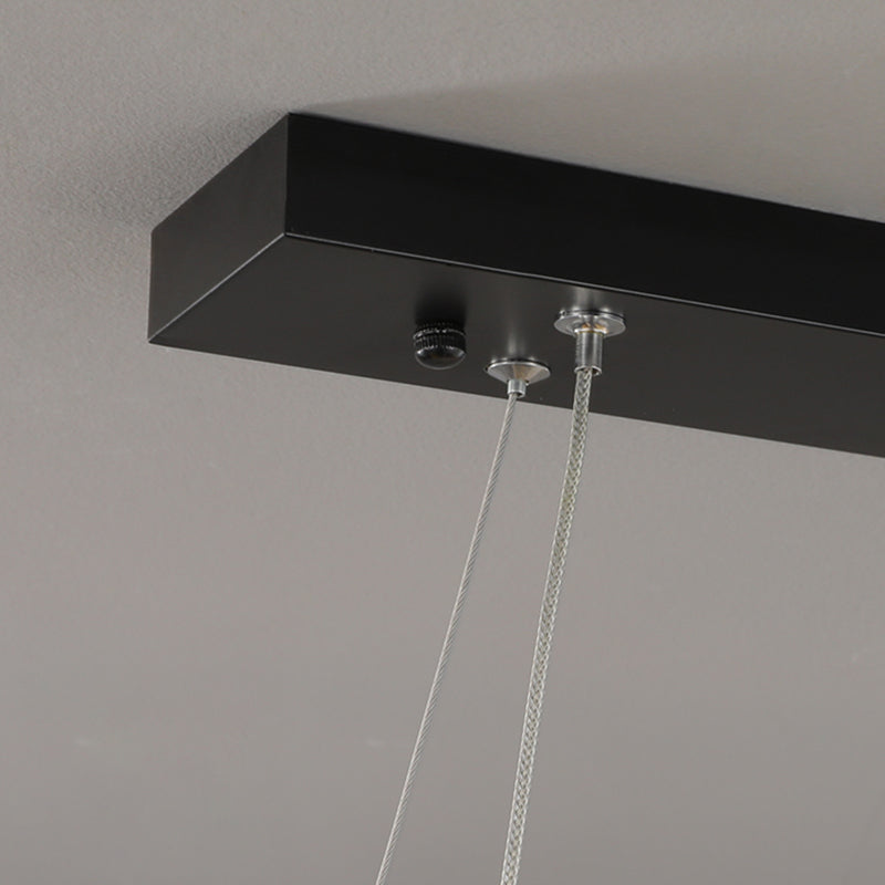 Luces colgantes de forma lineal Estilo contemporáneo de metal de metal de 2 luces de iluminación colgante