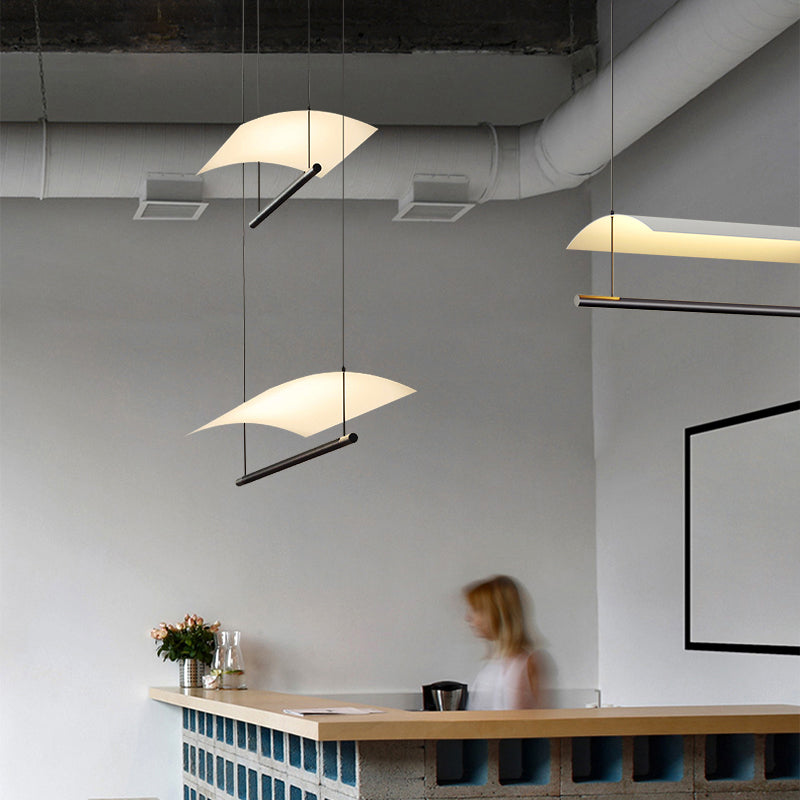 Nordic Metal Island Light Black 1 LED LED PRIGHTA para comedor