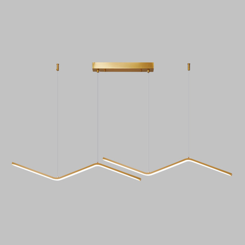 Colgante Nordic Brass Brass Island Light Gold Led Island LED para comedor