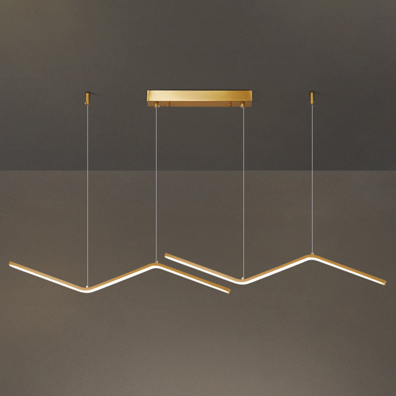 Colgante Nordic Brass Brass Island Light Gold Led Island LED para comedor