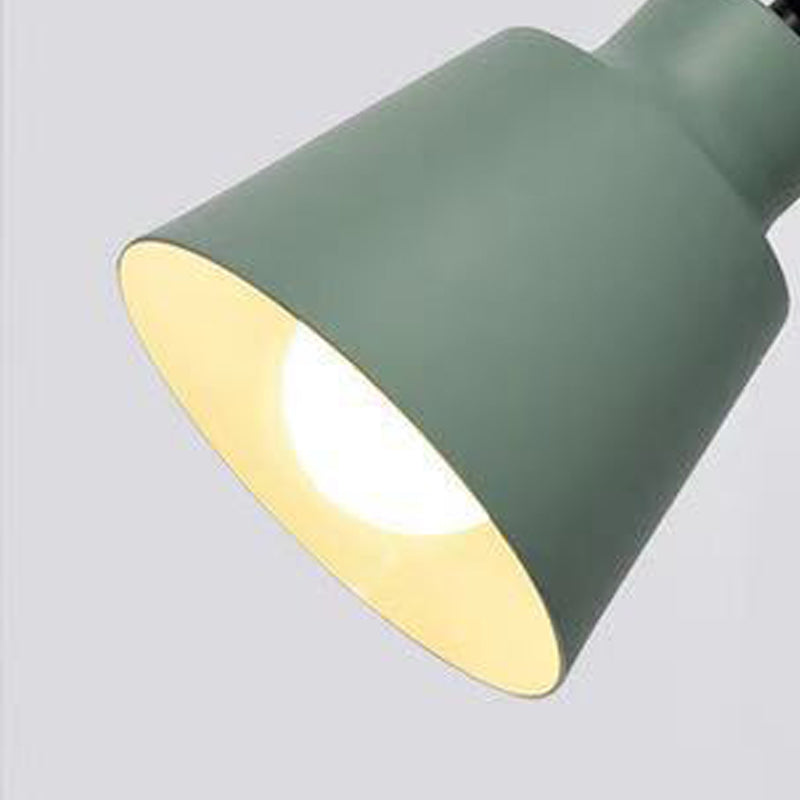 Nordic Metall Wall Light 5 "breite Makkaronwandleuchten mit Holz für Wohnzimmer