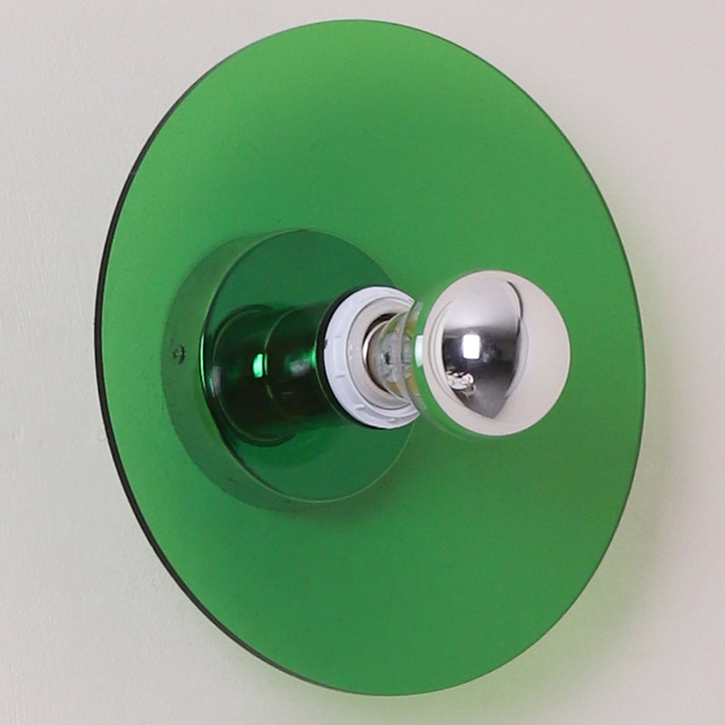 Round Wall Lighting Fixtures Modern Style Metal 1 Light Wall Lighting