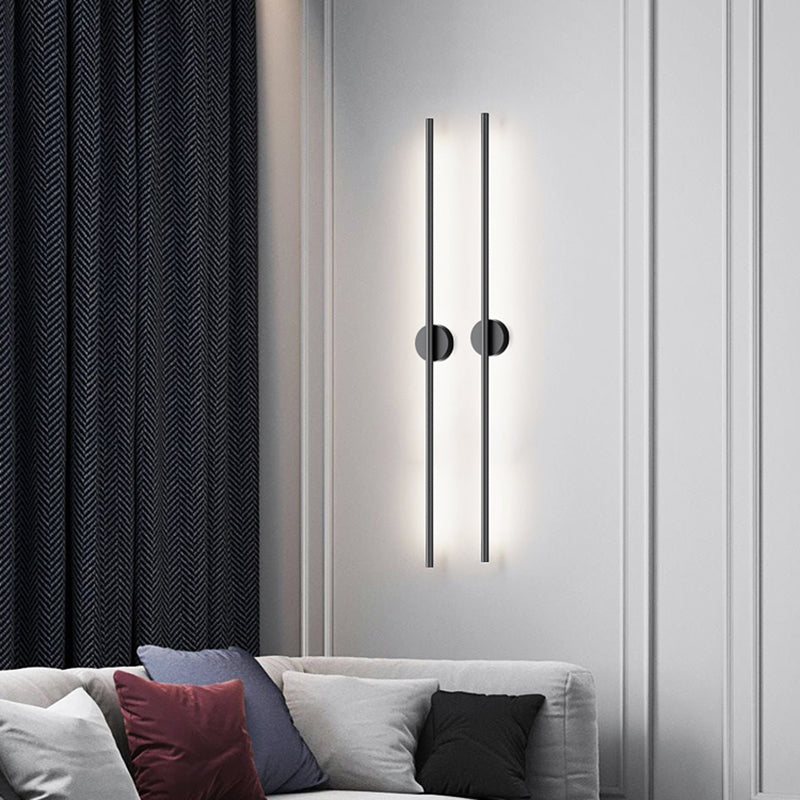 Linearer Schatten Metall Wandleuchten moderner Stil 2 Leuchten Wandmontage Licht montiert