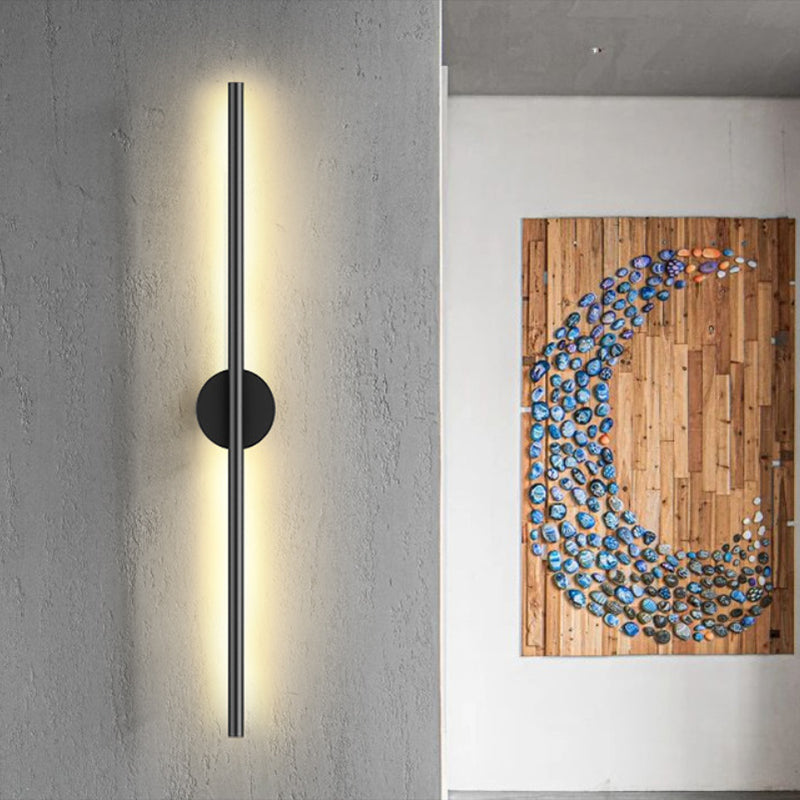 Linearer Schatten Metall Wandleuchten moderner Stil 2 Leuchten Wandmontage Licht montiert