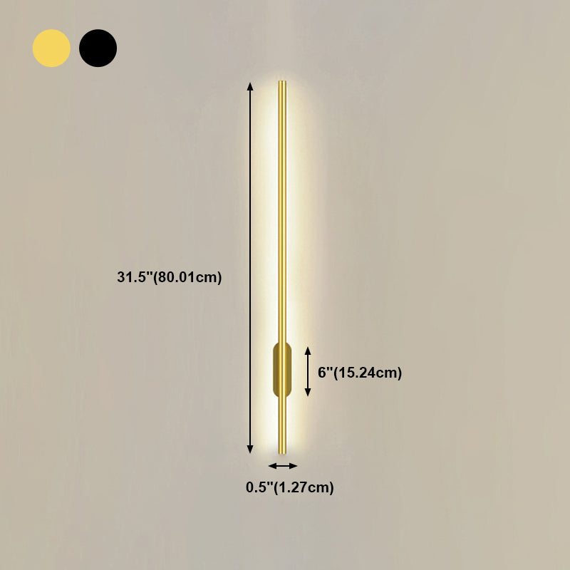 Linearer Schatten Metall Wandleuchten moderner Stil 2 Leuchten Wandmontage Licht montiert