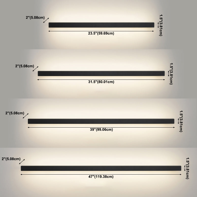 Linearer Schatten Metall Wandleuchter moderner Stil mit einem leichten Wand montiertes Licht