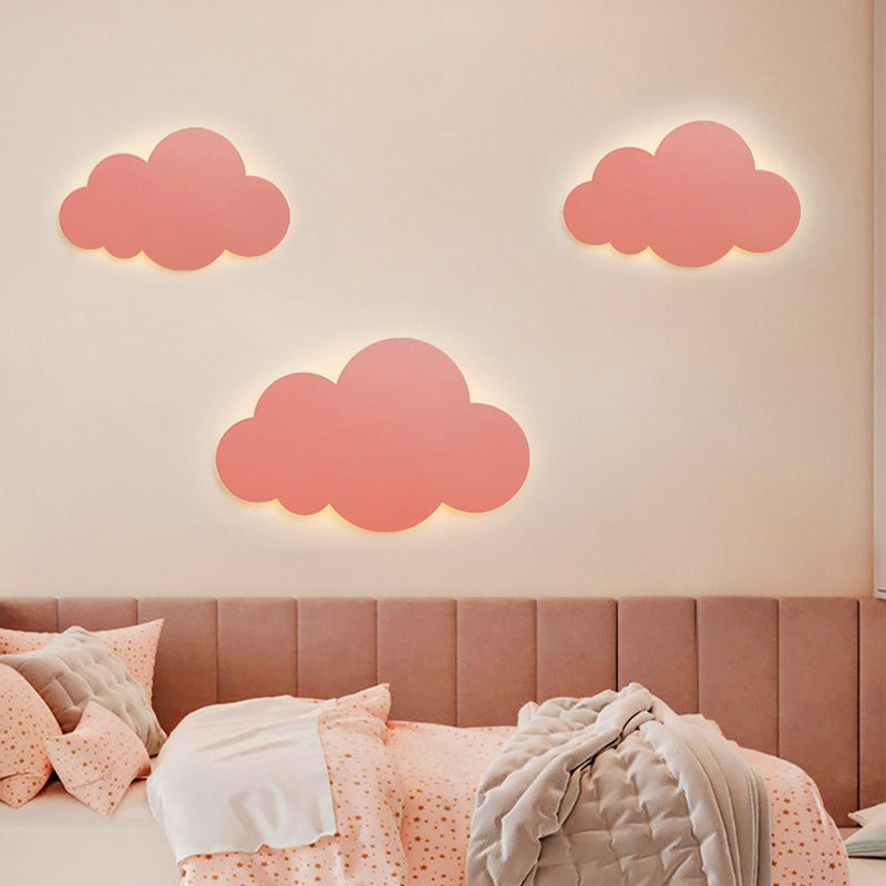 1 Light Cloud Shaped Wall Sconces Modern Style Metal Wall Mounted Lamps