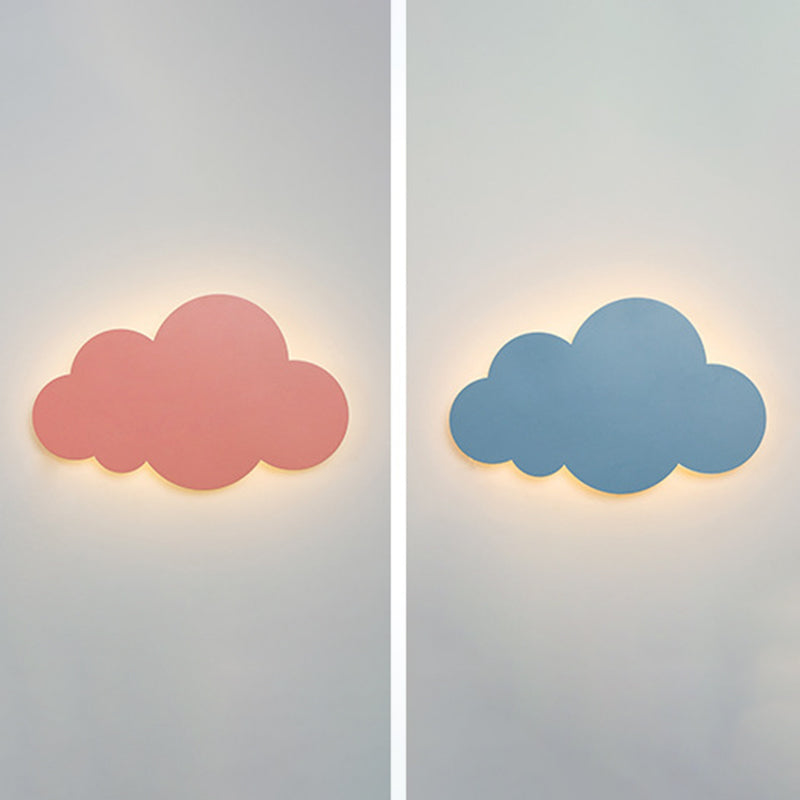 1 Light Cloud Shaped Wall Sconces Modern Style Metal Wall Mounted Lamps