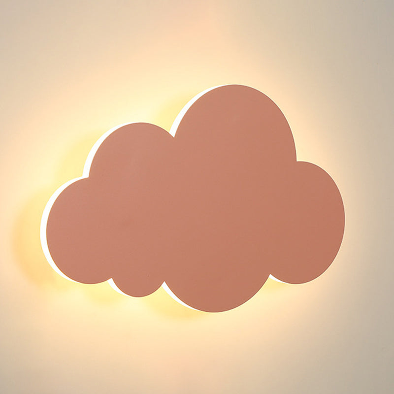1 Light Cloud Shaped Wall Sconces Modern Style Metal Wall Mounted Lamps