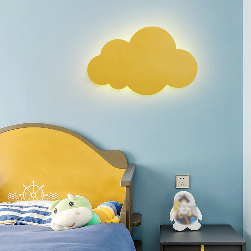 1 Light Cloud Shaped Wall Sconces Modern Style Metal Wall Mounted Lamps