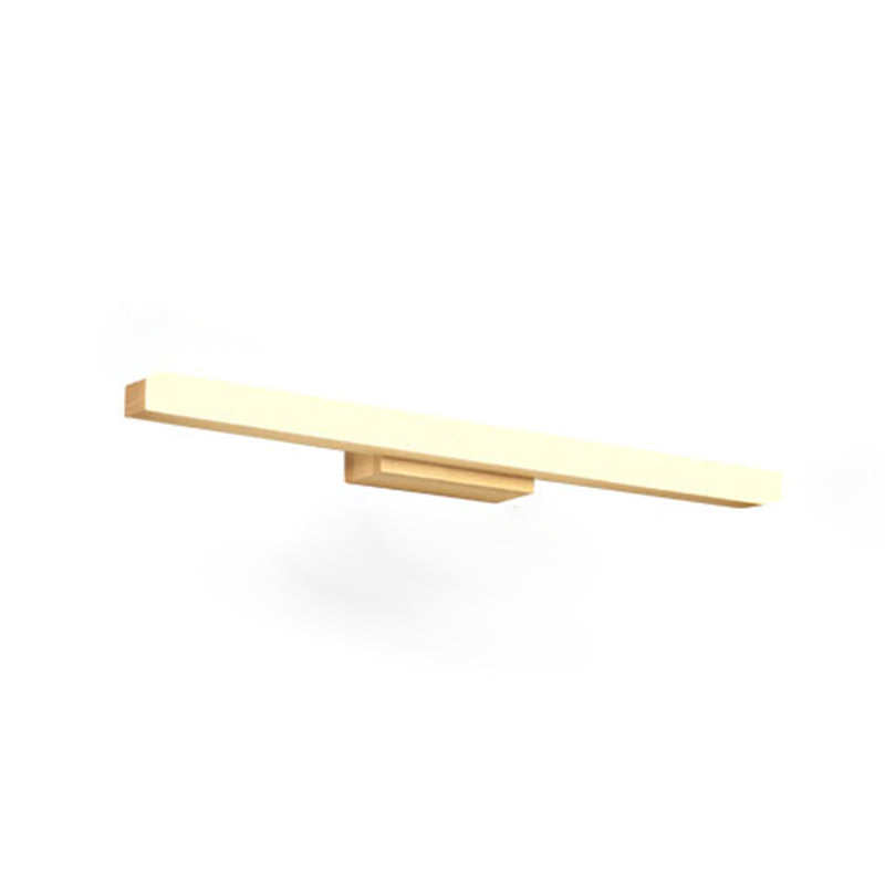 1 luz de pared lineal de luz iluminación de pared de madera de estilo moderno para baño de ducha
