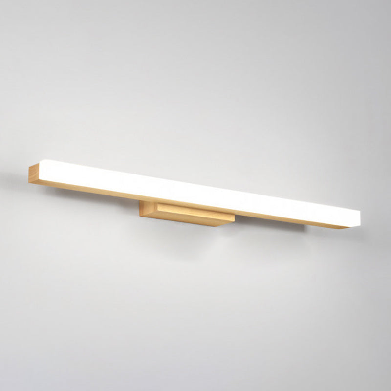 1 luz de pared lineal de luz iluminación de pared de madera de estilo moderno para baño de ducha