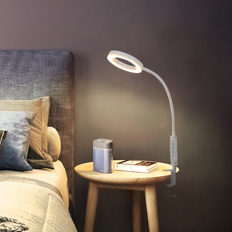Circle Night Table Lamp Modern Style Metal Single Light Table Light