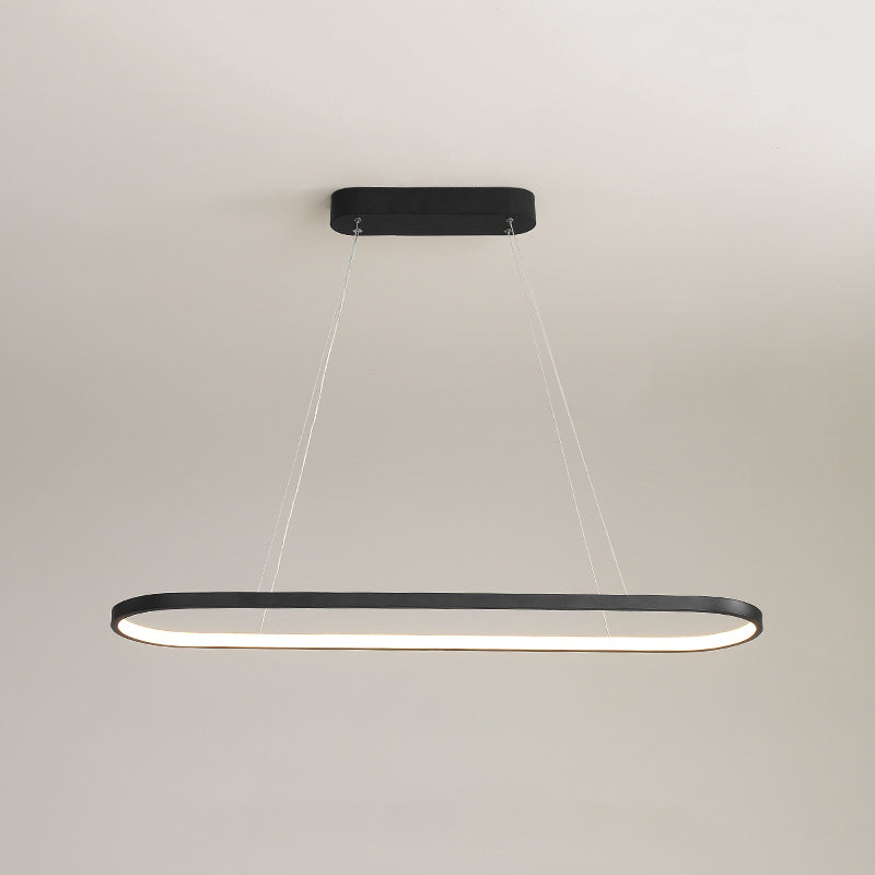 Metal lampadario lineare nordico in metallo singolo lampadario per soggiorno per soggiorno