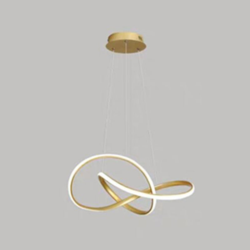 Nordic Linear Chandelier Single Light LED Chandelier Pendant for Living Room