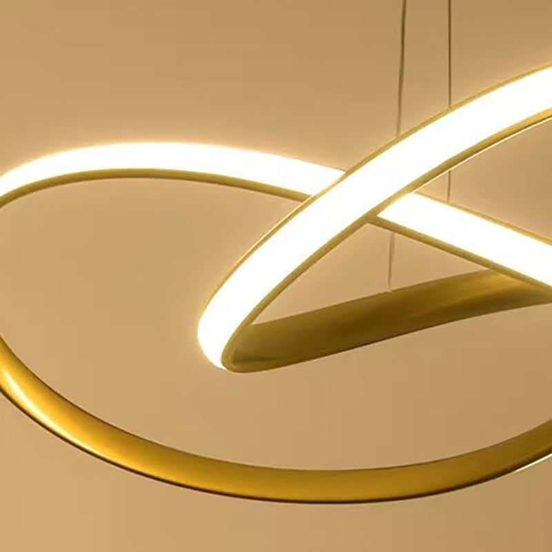 Nordic Linear Chandelier Single Light LED Chandelier Pendant for Living Room