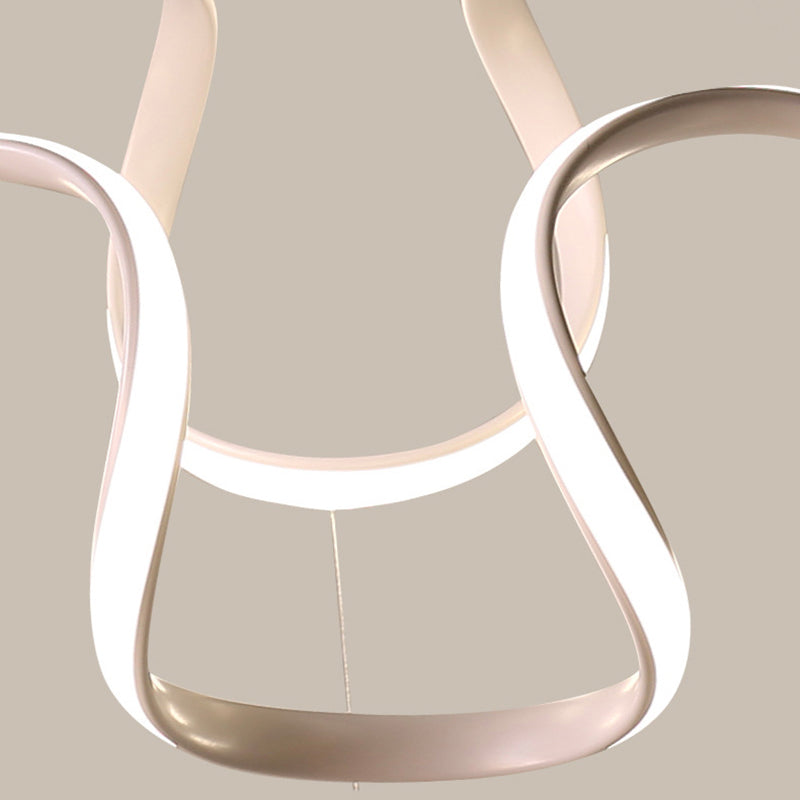 Contemporary Wave Chandelier Lights Metal 1 Light Chandelier Pendant Light