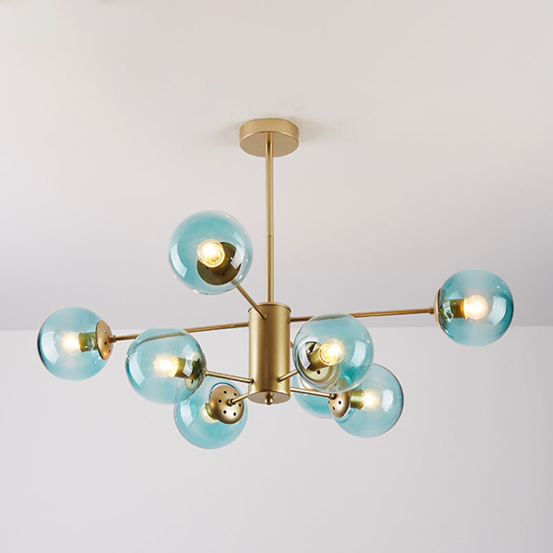 Contemporary Sphere Chandelier Lights Glass Chandelier Pendant Light for Living Room