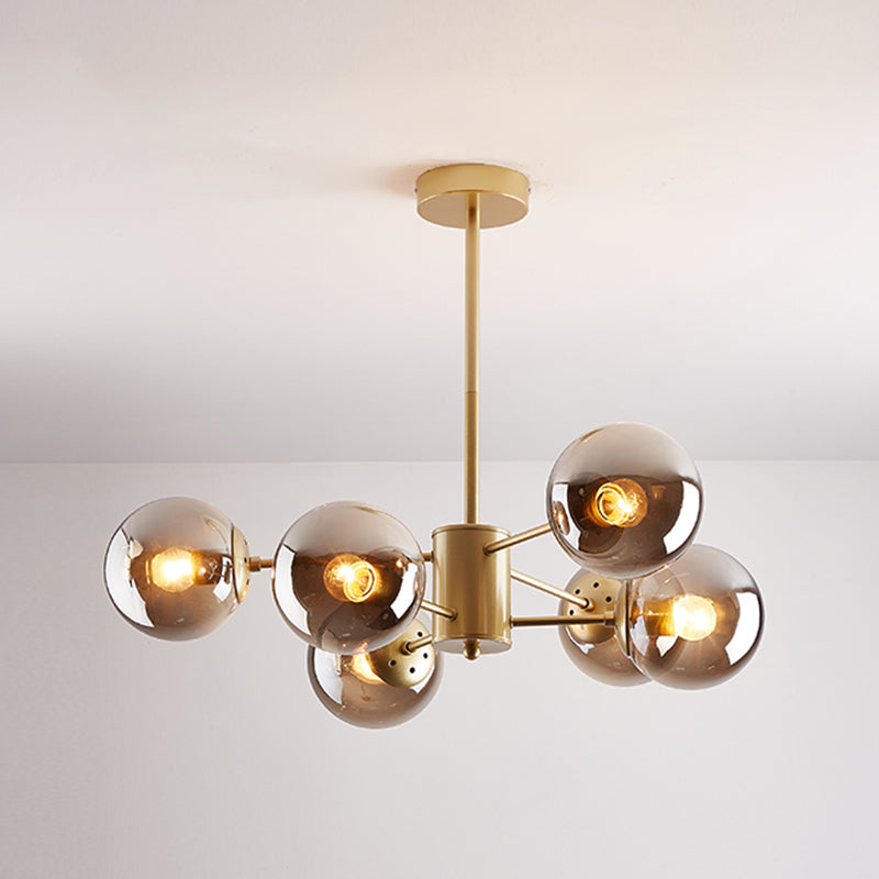 Contemporary Sphere Chandelier Lights Glass Chandelier Pendant Light for Living Room