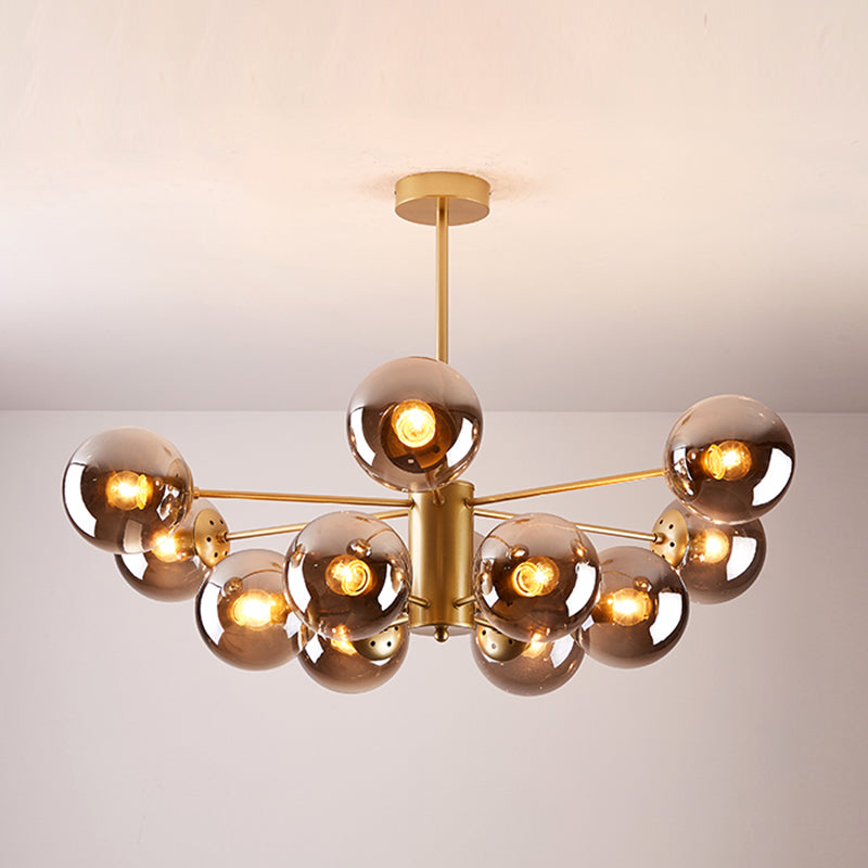 Contemporary Sphere Chandelier Lights Glass Chandelier Pendant Light for Living Room
