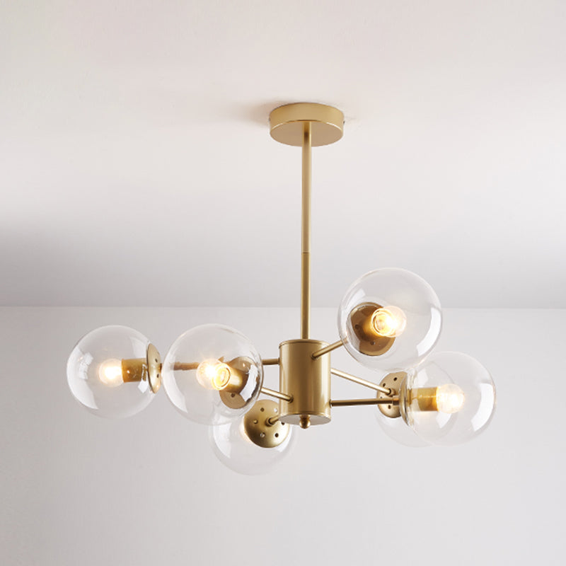 Contemporary Sphere Chandelier Lights Glass Chandelier Pendant Light for Living Room