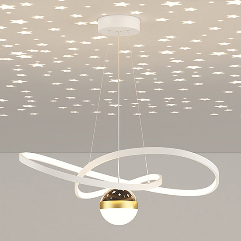 Twist Shade Metal Chandelier Lights Modern 2- Light Chandelier Lighting Fixtures