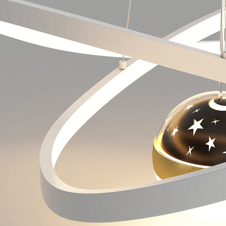 Twist Shade Metal Chandelier Lights Modern 2- Light Chandelier Lighting Fixtures