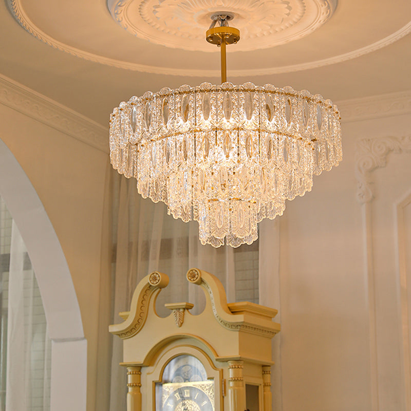 Contemporary Style Geometry Pendant Chandeliers Glass Chandelier Lighting Fixtures in Gold