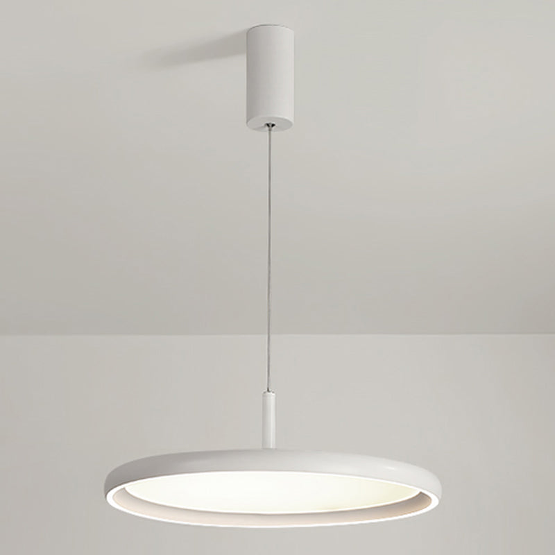 Luz colgante de metal de forma redonda estilo moderno de 1 luz de lámparas colgantes