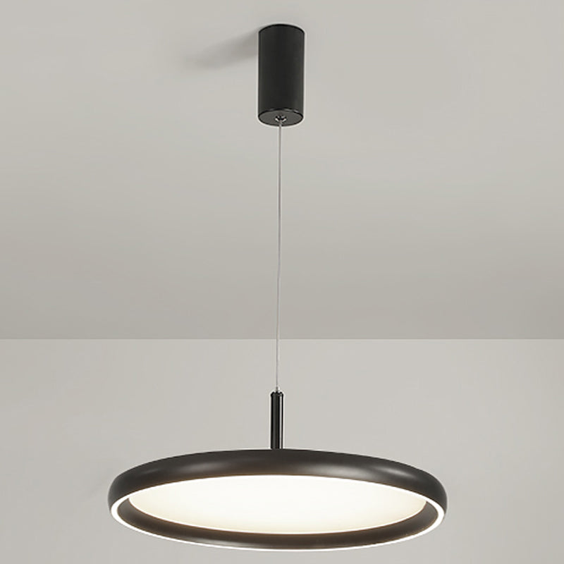 Luz colgante de metal de forma redonda estilo moderno de 1 luz de lámparas colgantes