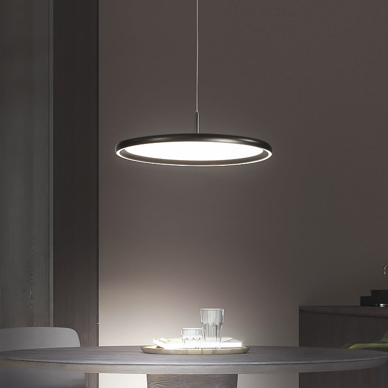 Round Shape Metal Hanging Light Modern Style 1-Light Hanging Light Fixtures