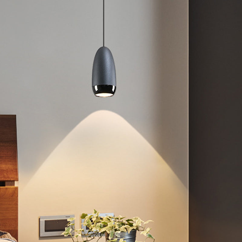 Unique Shape Hanging Lighting Modern Style Metal 1 Light Hanging Lamp for Bedroom