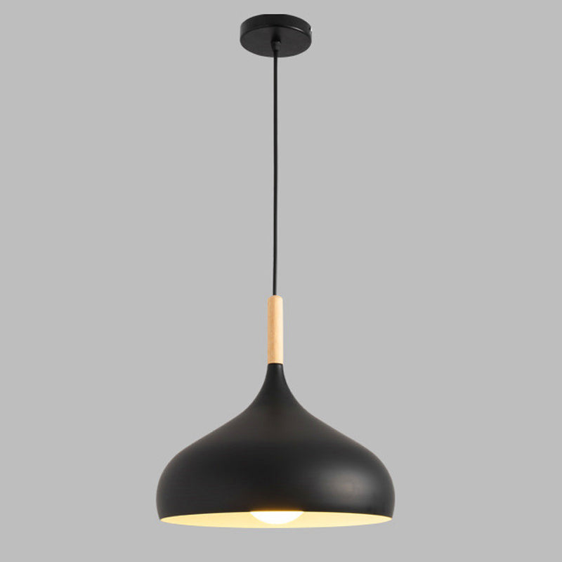 Domed Metal Hanging Ceiling Light Minimalist Style Pendant Lighting Fixture