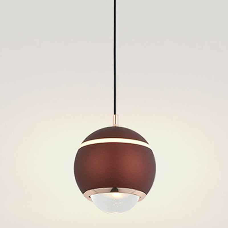 Spherical Shape Hanging Lighting Modern Style Metal 2 Light Hanging Lamp for Bedroom