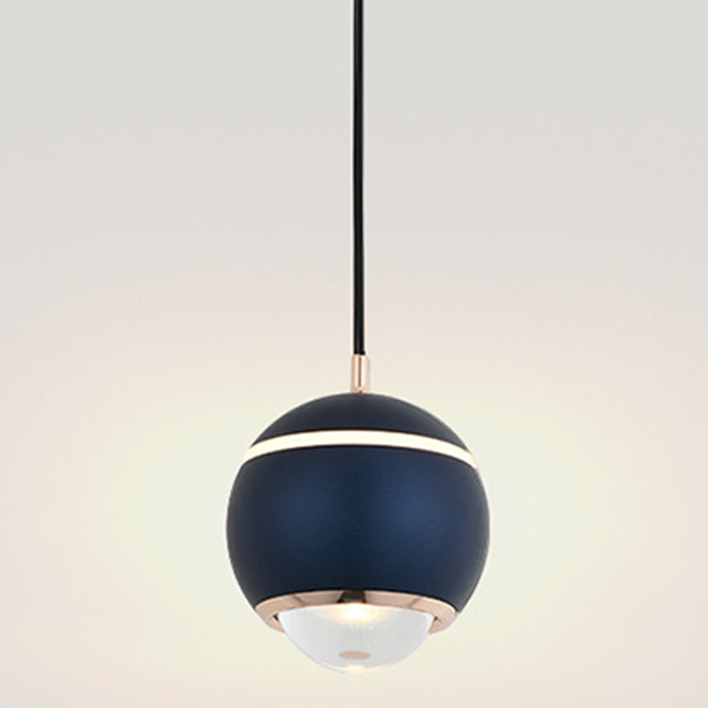 Spherical Shape Hanging Lighting Modern Style Metal 2 Light Hanging Lamp for Bedroom
