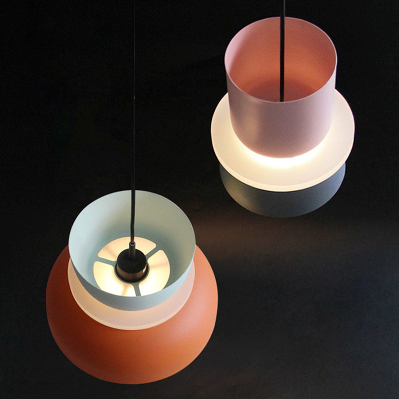 Bowl Shape Metal Hanging Pendant Light Nordic Style Ceiling Pendant Light