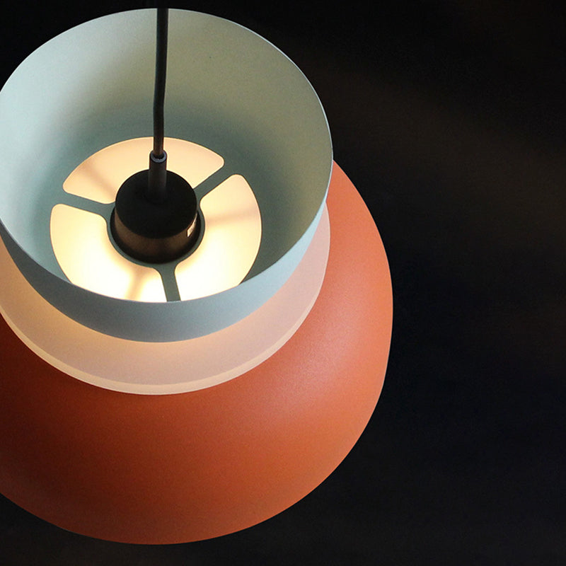 Bowl Shape Metal Hanging Pendant Light Nordic Style Ceiling Pendant Light