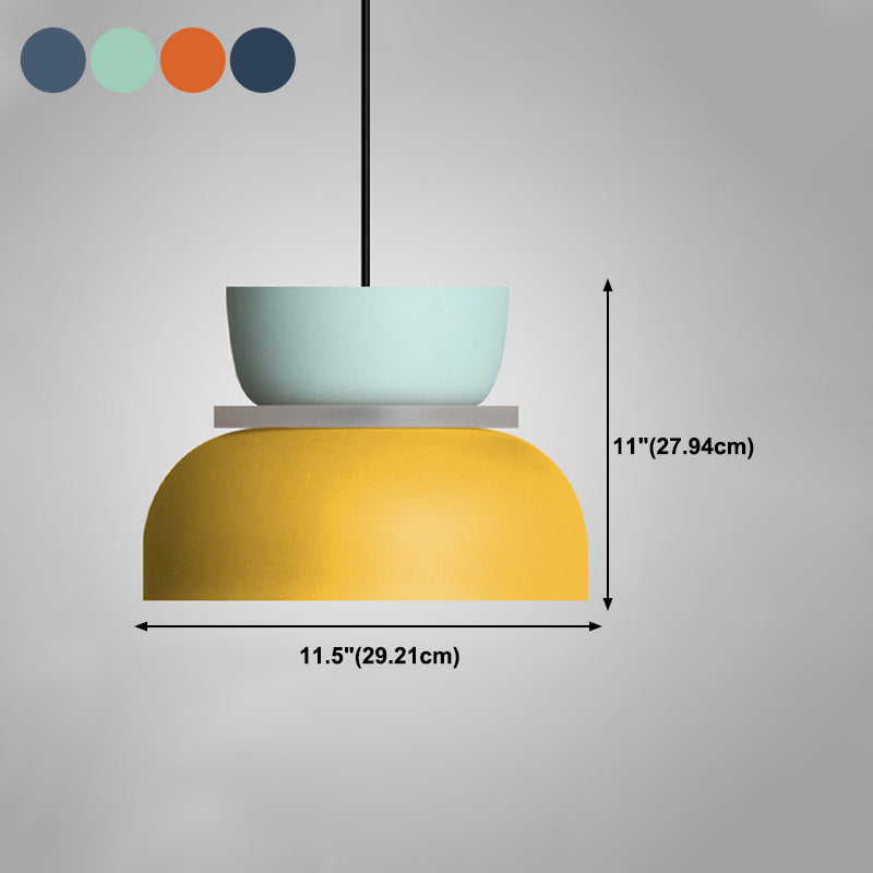 Bowl Shape Metal Hanging Pendant Light Nordic Style Ceiling Pendant Light